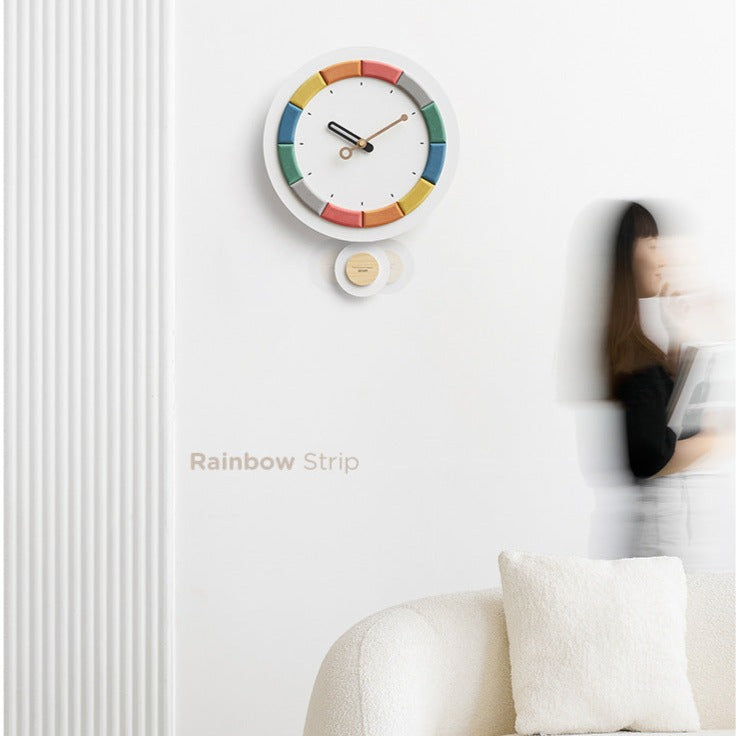 Adorable Nordic Silent Pendulum Wall Clock – Eco-Friendly Decorative Clock for Home Decor