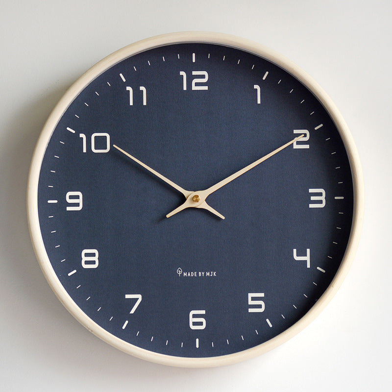 Minimalist Analogue Wall Decor Wooden Clock for Home