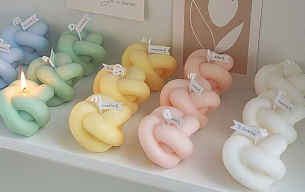 Pastel Scented Apple Shaped Knot Candle