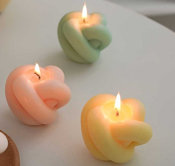 Pastel Scented Apple Shaped Knot Candle