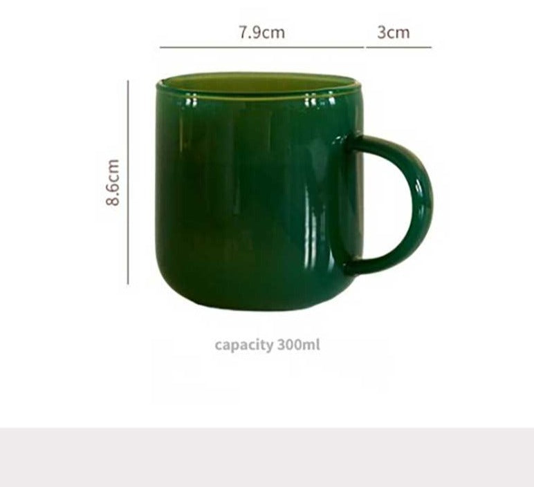 Retro Fresh Borosilicate Glass Jade Mug