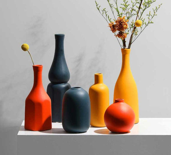 Retro Vibrant Mini Ceramic Vase