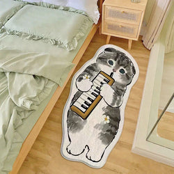 Cute Cat Rugs for Bedroom Plush Fluffy