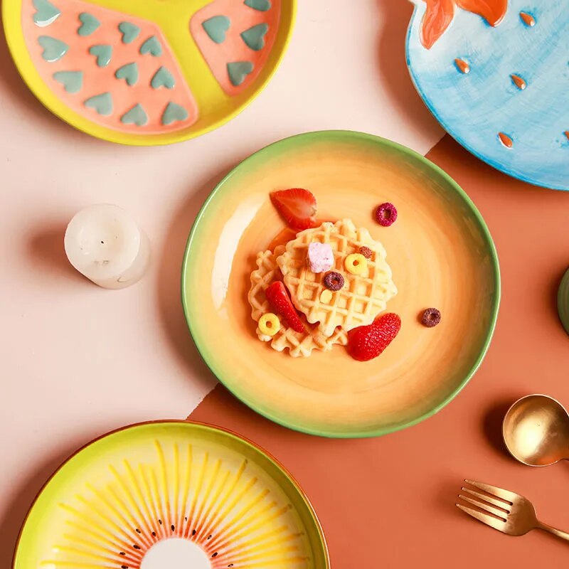 Creative Fruit Shaped Ceramic Dessert Plates