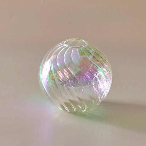 Iridescent Glass Ball Vases Flower Pot