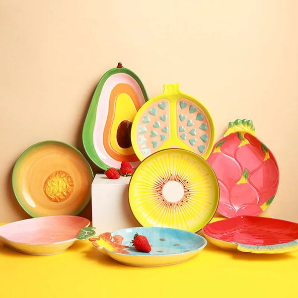 Creative Fruit Shaped Ceramic Dessert Plates