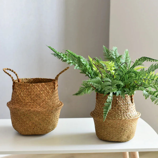 Wicker Storage Basket: Stylish Solution for Laundry and Garden Plants