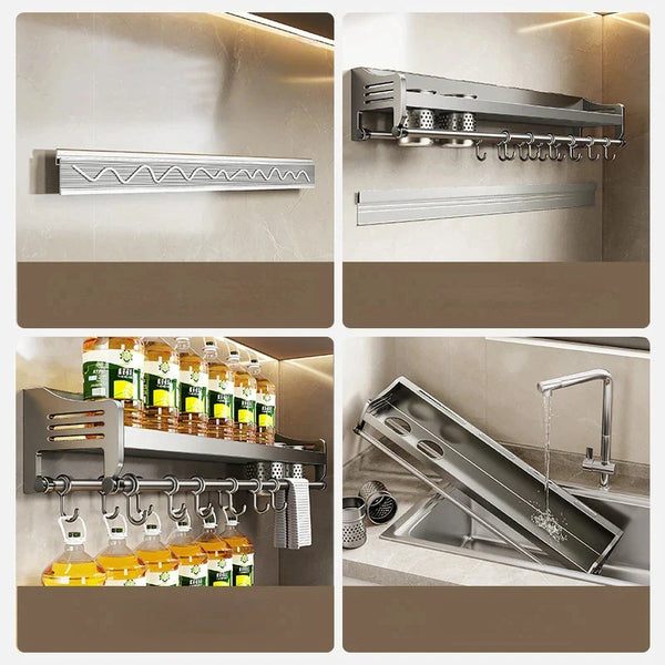 Wall-mounted Kitchen Organizer Storage Rack