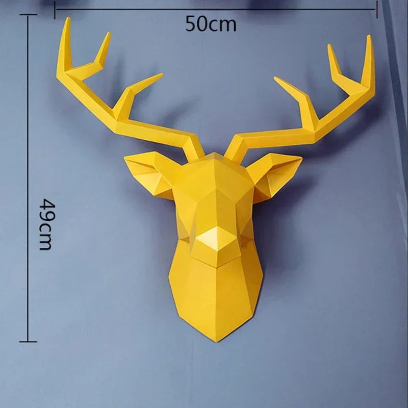 Deer Head Wall Hanging: Elegant Decor for Stylish Living Rooms