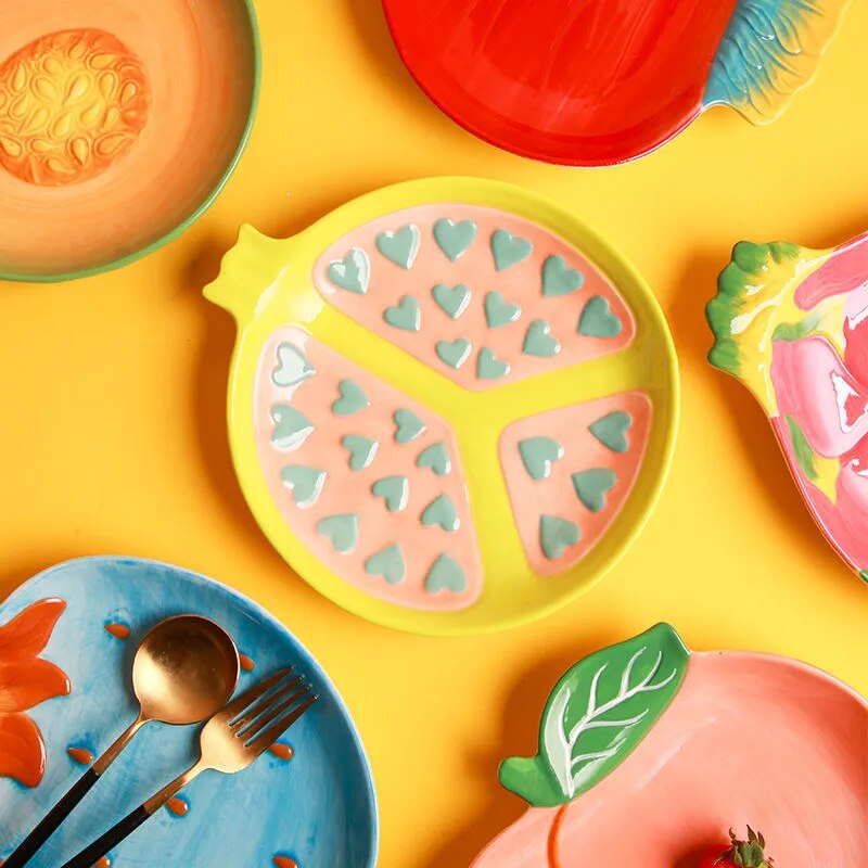 Creative Fruit Shaped Ceramic Dessert Plates