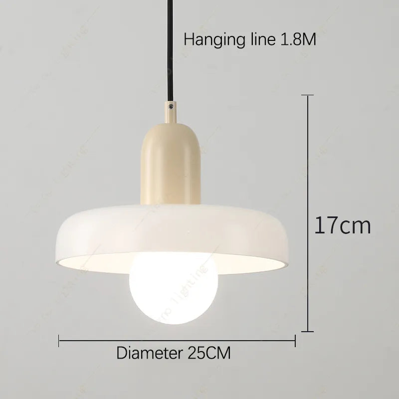 Minimalist Pastel Milk Glass Penadant Light