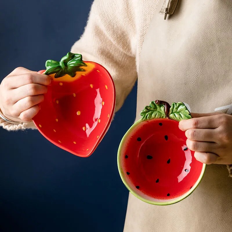 Watermelon Grape Strawberry Ceramic Bowl