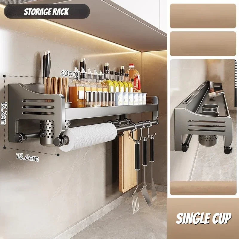 Wall-mounted Kitchen Organizer Storage Rack