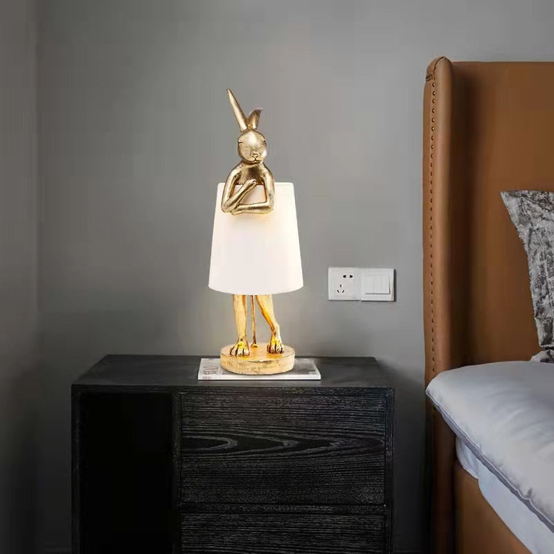 Creative Resin Rabbit Table Lamp