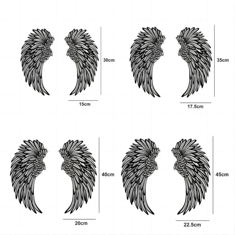 Angel Wings Metal Wall Art with LED Lights: Captivating Wall Sculpture