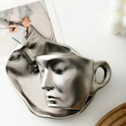 Face Kiss Mug Ceramic Cup Dish Set Nordic