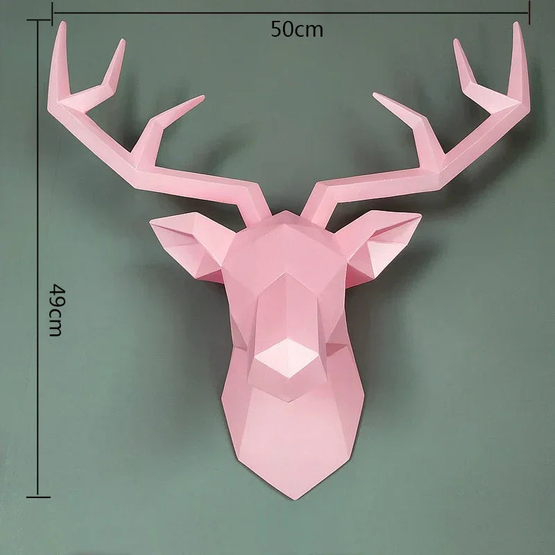 Deer Head Wall Hanging: Elegant Decor for Stylish Living Rooms