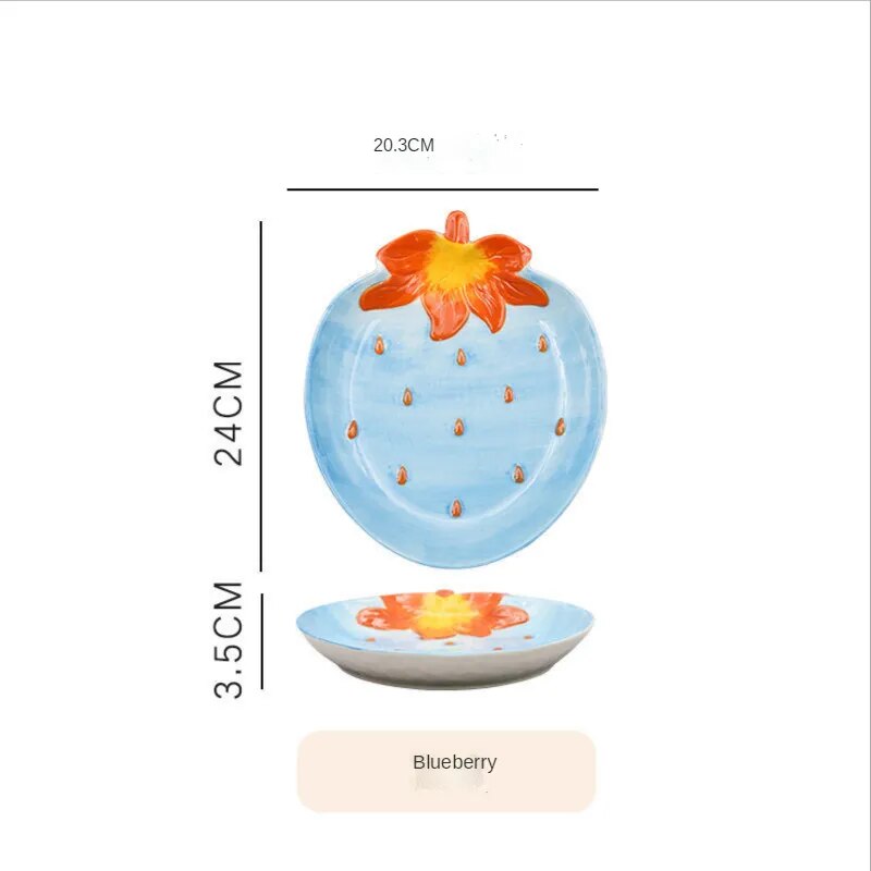 Creative Fruit Shaped Ceramic Dessert Plates