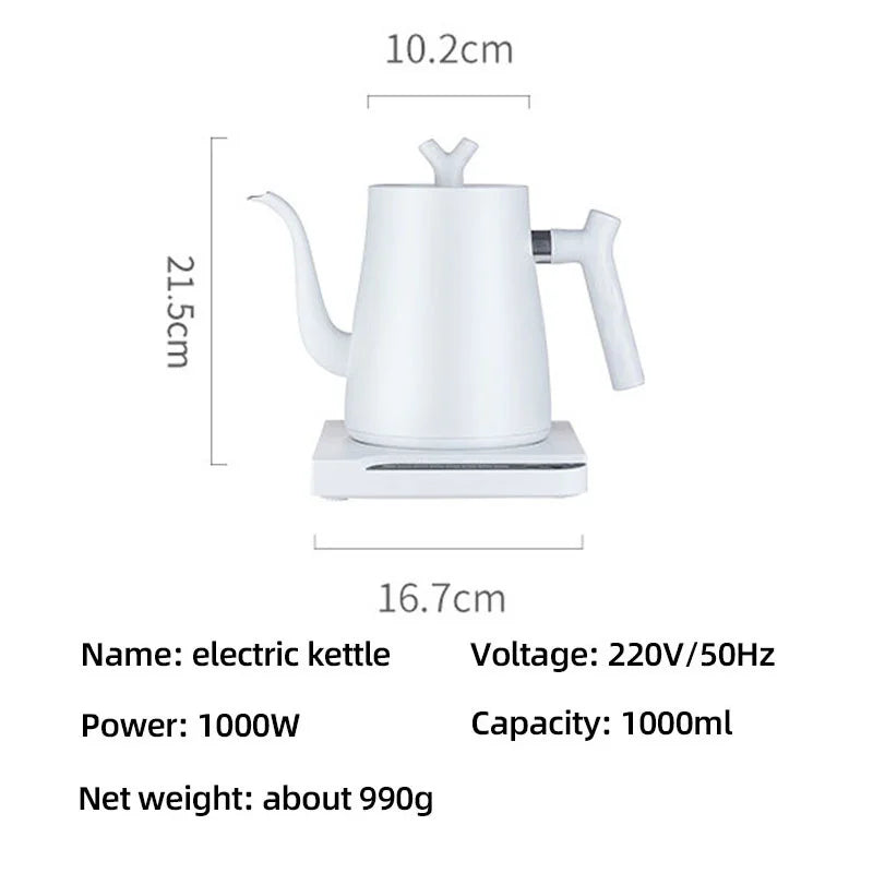 Minimalist Gooseneck Electric Kettle 1L