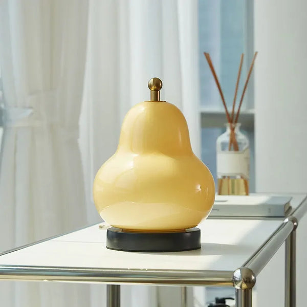 Bauhaus-inspired Cream Pear Lamp