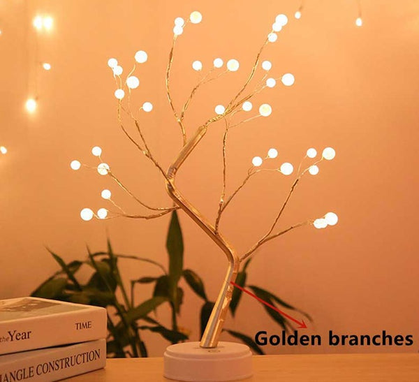 Golden Leaf Tree Lamp