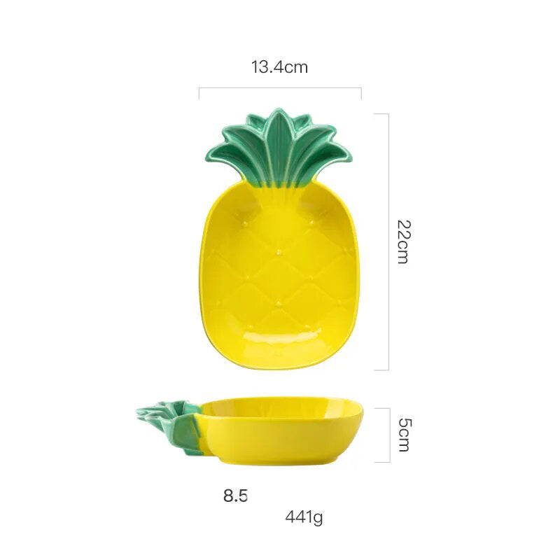 Kawaii Ceramic Pineapple Plates