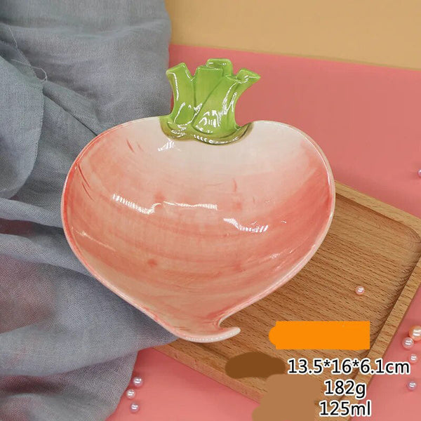 Cute Vegetable Style Ceramic Serving Plate