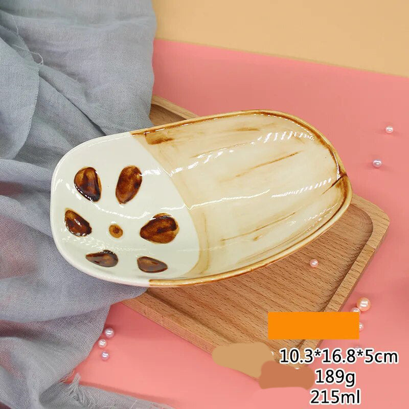 Cute Vegetable Style Ceramic Serving Plate