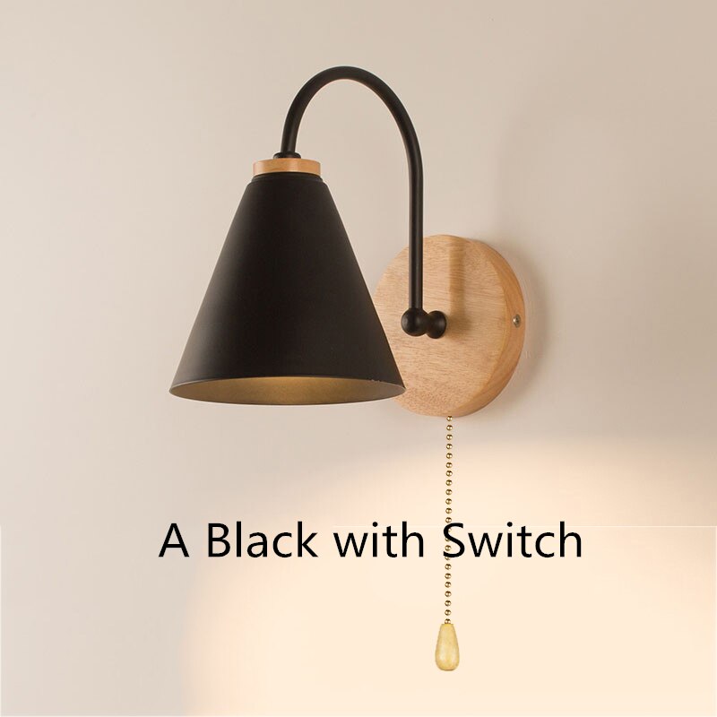 Nordic Metal Wood Wall Lamp