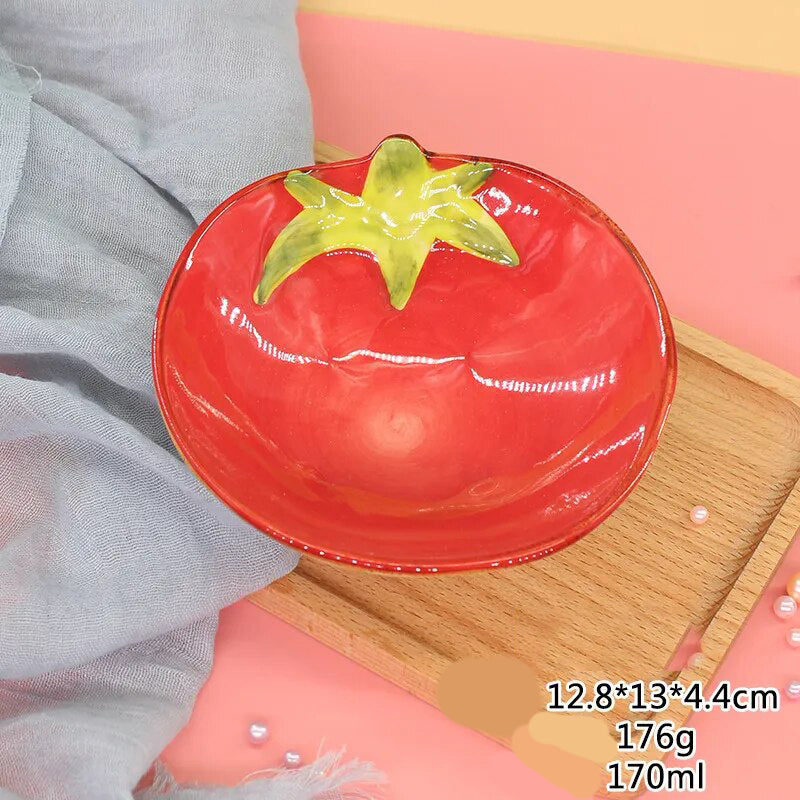 Cute Vegetable Style Ceramic Serving Plate