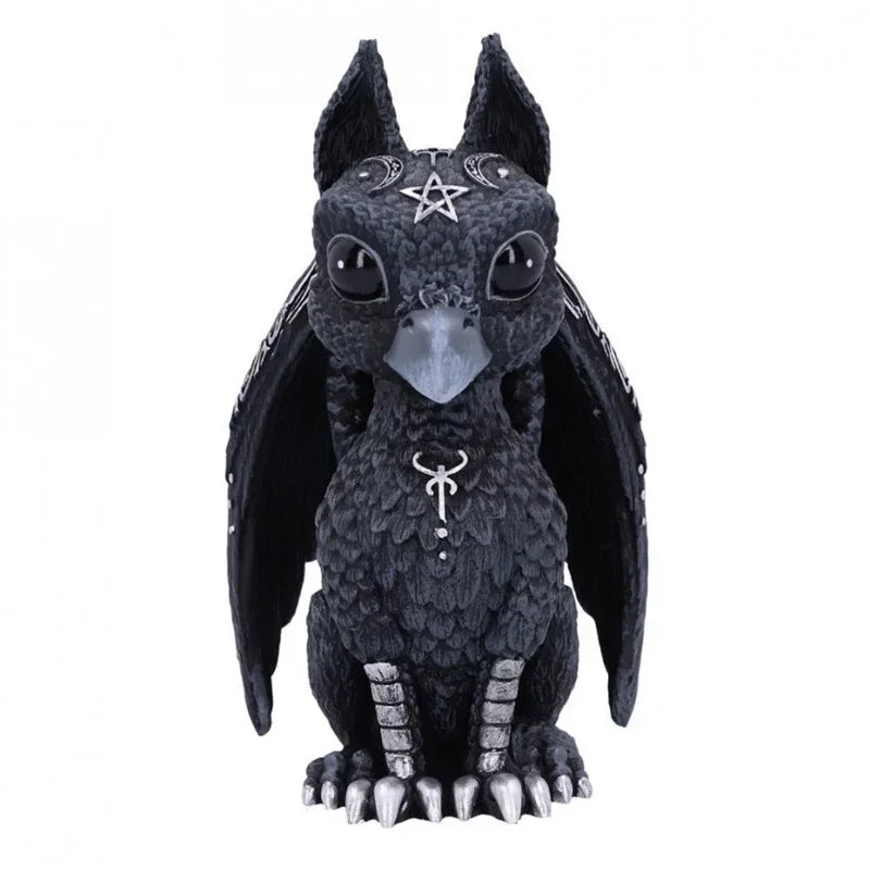 Gothic Cat Statue: Halloween Magic Decor Craft