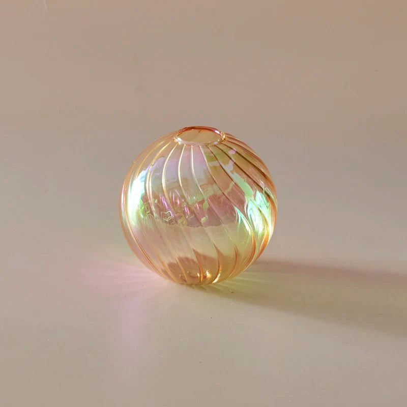 Iridescent Glass Ball Vases Flower Pot