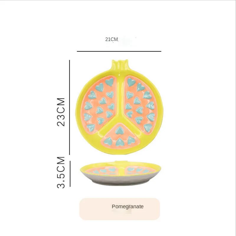 Creative Fruit Shaped Ceramic Dessert Plates