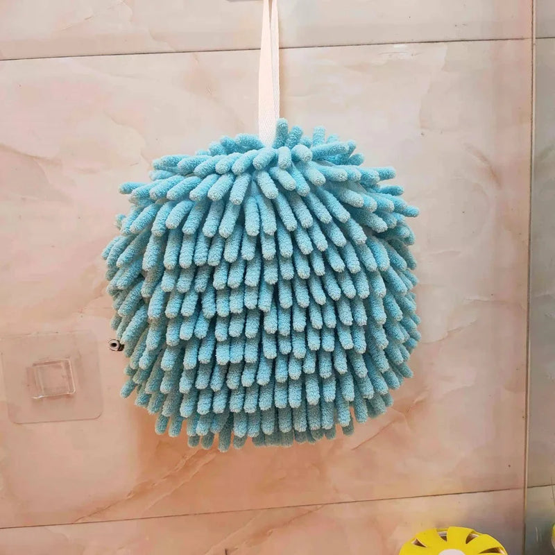 Chenille Hand Towels Hand Towel Ball with Hanging Loops-Microfiber Towels