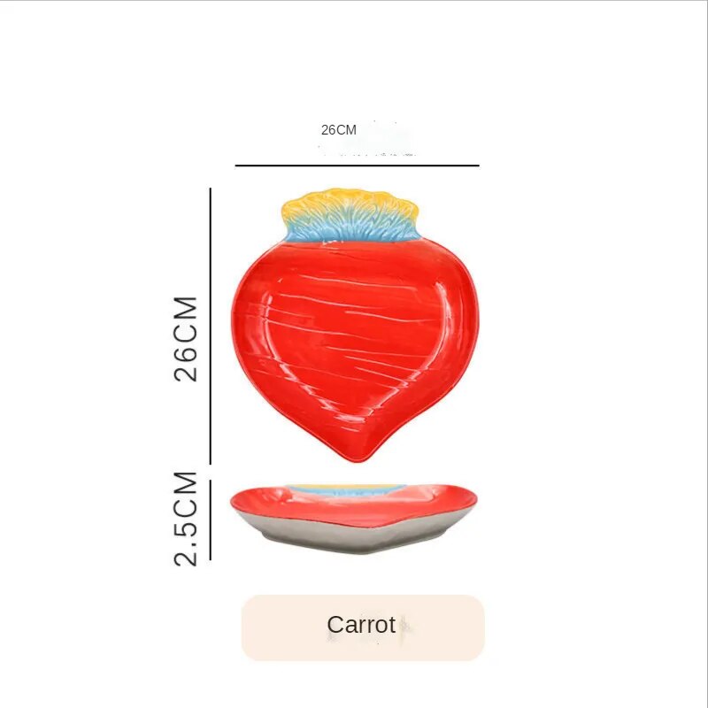 Creative Fruit Shaped Ceramic Dessert Plates