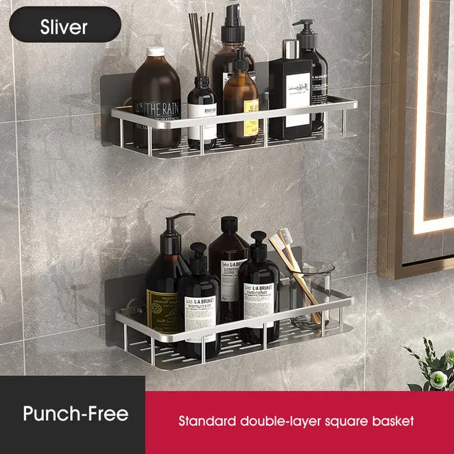 No-Drill Bathroom Corner Shelf: Stylish and Practical Shower Storage Solution