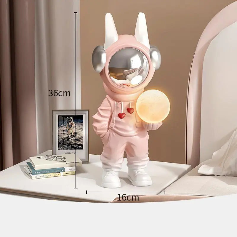 Galactic Glow Astronaut Nightlight – Luminous Resin Decor for Radiant Ambiance