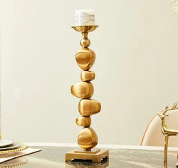 Stone Stack Alloy Candle Holder