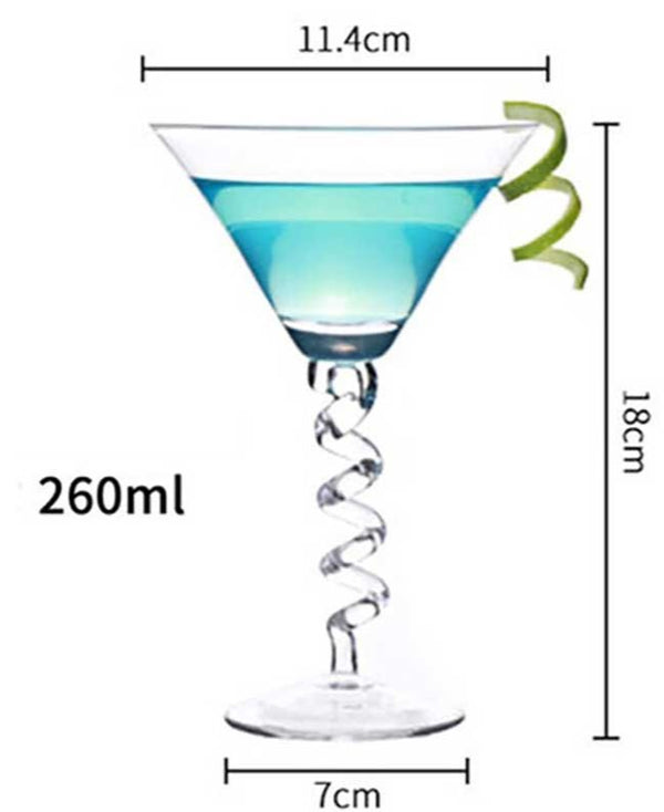 Twist Cocktail Glass