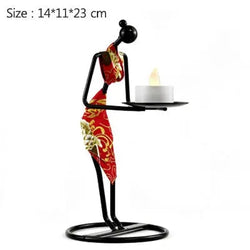 Village Girl Candle Holders