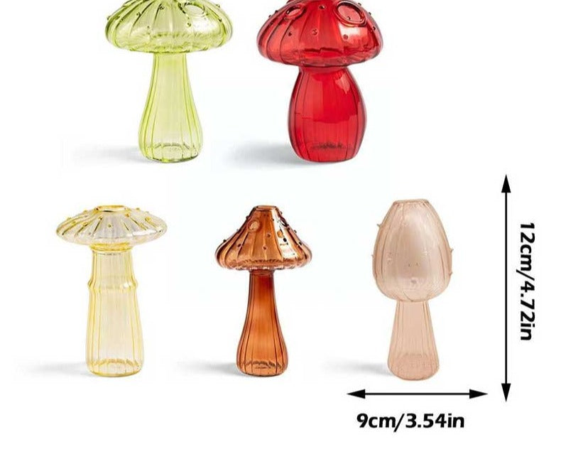 Vintage Blown Glass Mushroom Vase