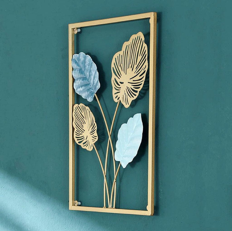 Miravique Golden Leaf Metal Wall Art