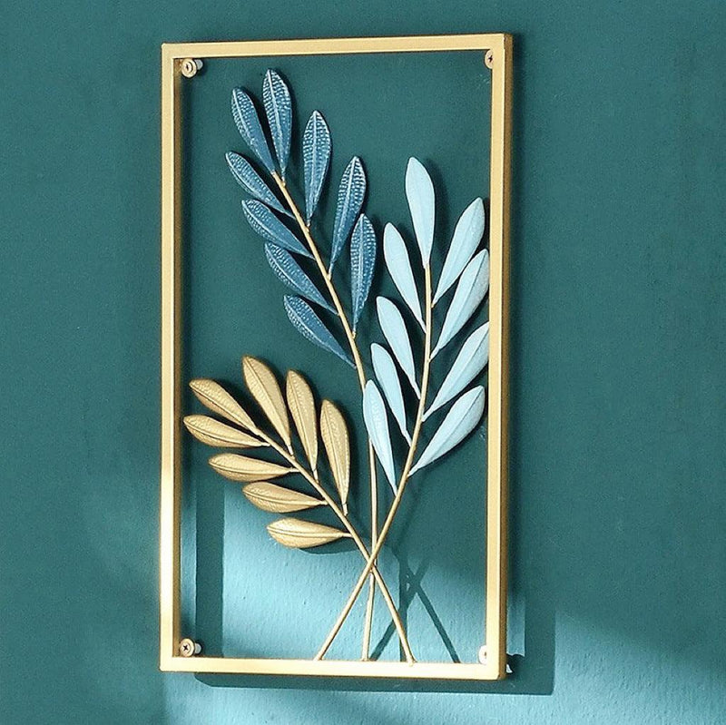 Miravique Golden Leaf Metal Wall Art