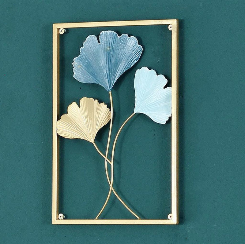 Miravique Golden Leaf Metal Wall Art