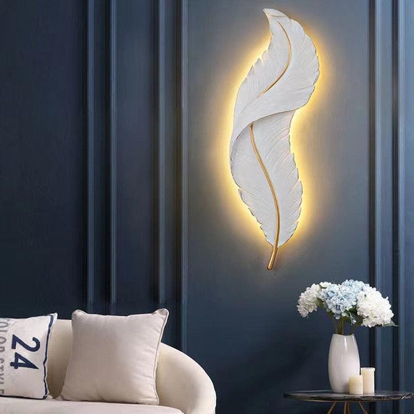 Miravique Golden Feather Wall Light