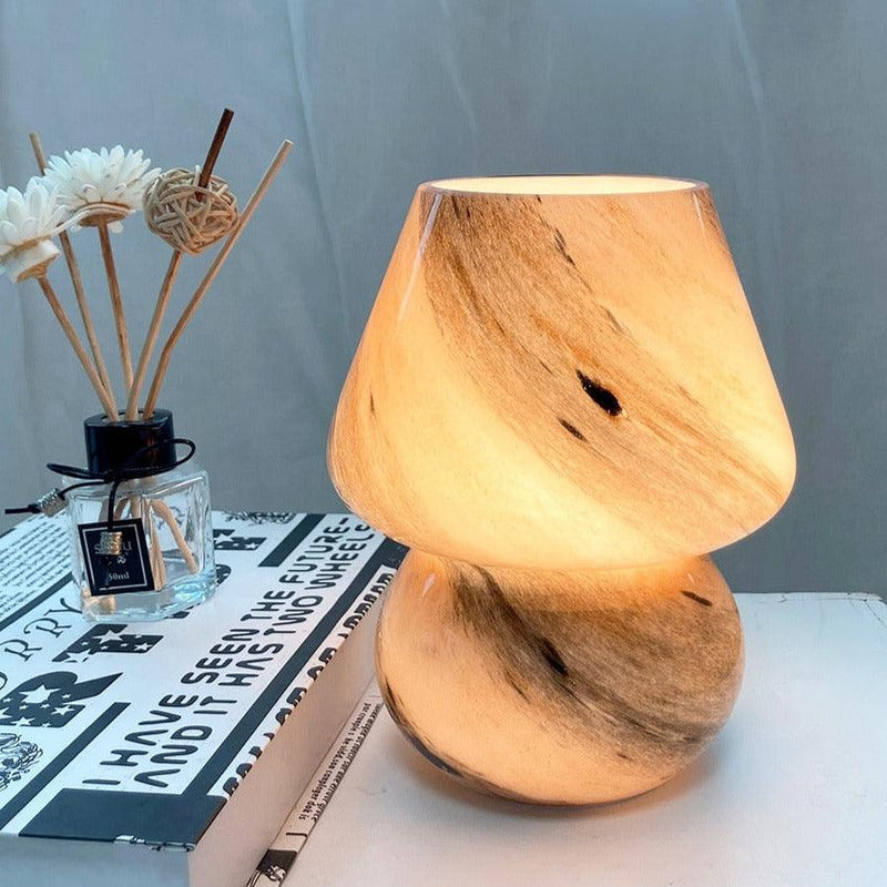 Miravique Way Mushroom Glass Table Lamp