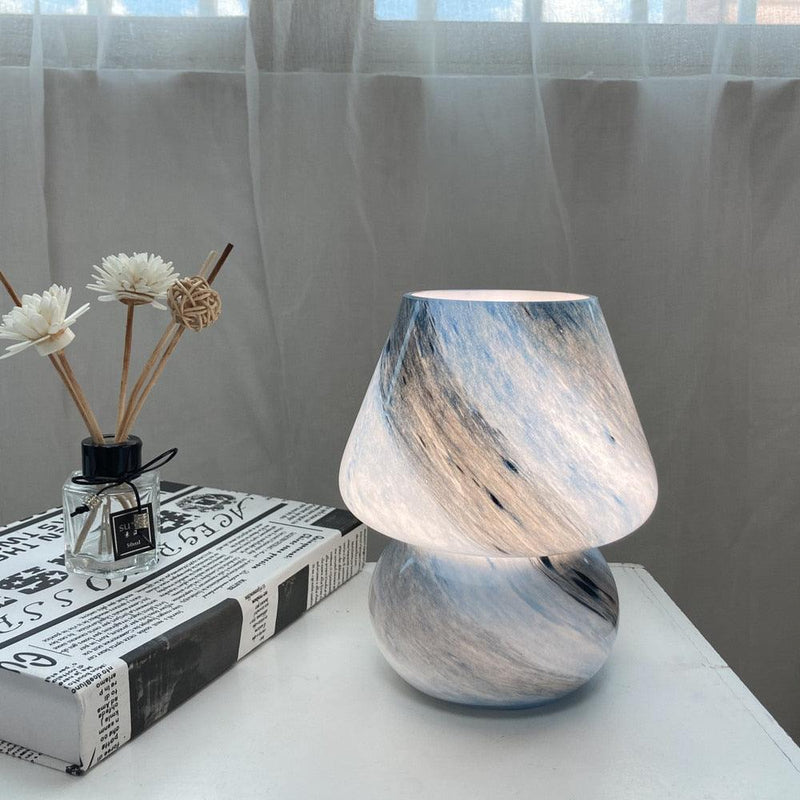 Miravique Way Mushroom Glass Table Lamp