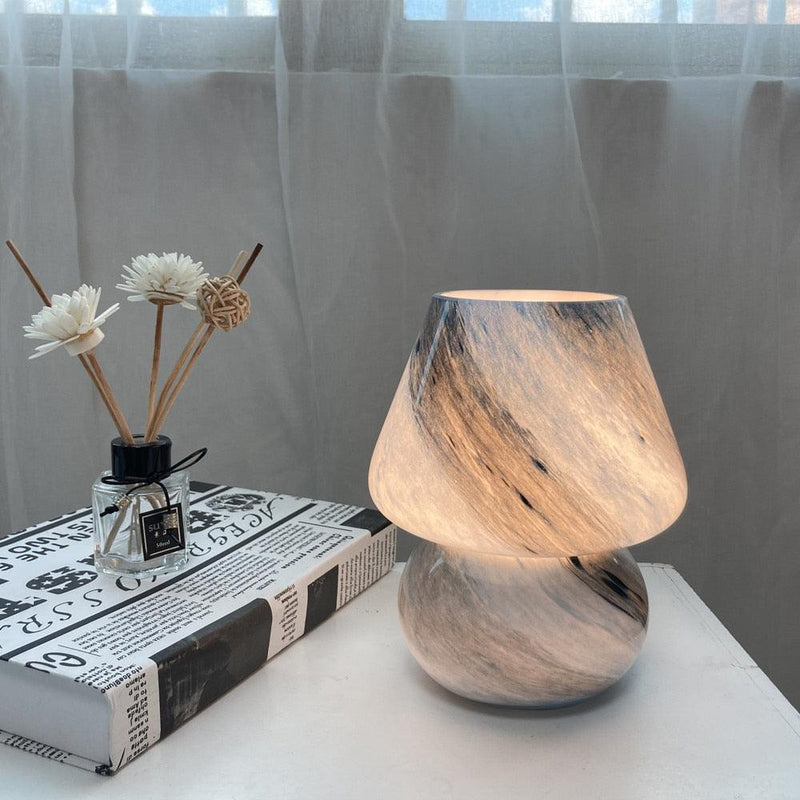 Miravique Way Mushroom Glass Table Lamp