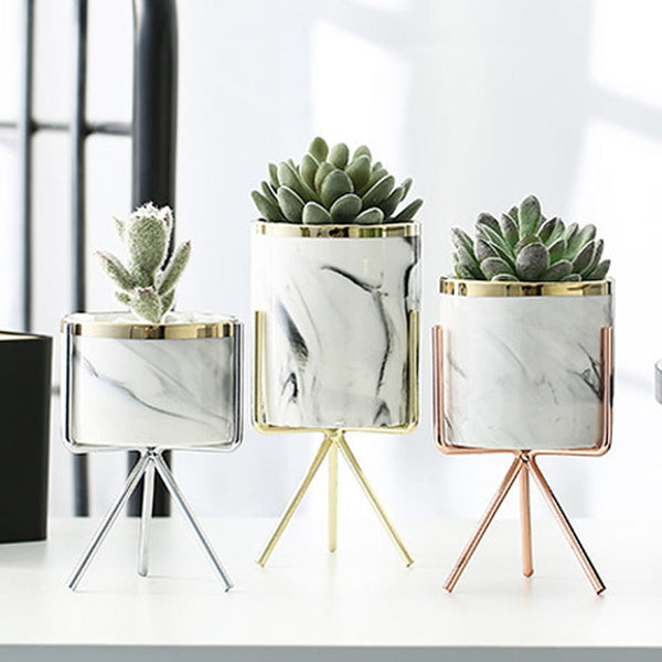 Nordic Marble Plant Pot