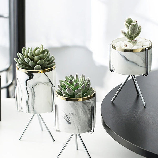 Nordic Marble Plant Pot